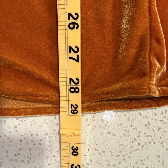Urban Outfitters Rust Orange Velvet Long Sleve Mini Dress Long Sleeve XS Fall - Picture 8 of 8